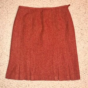 Talbots Pleated Wool-blend Skirt